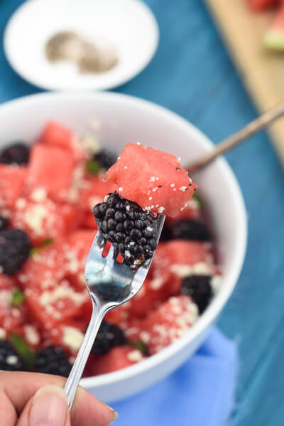 watermelon-blackberry-blue-cheese-salad