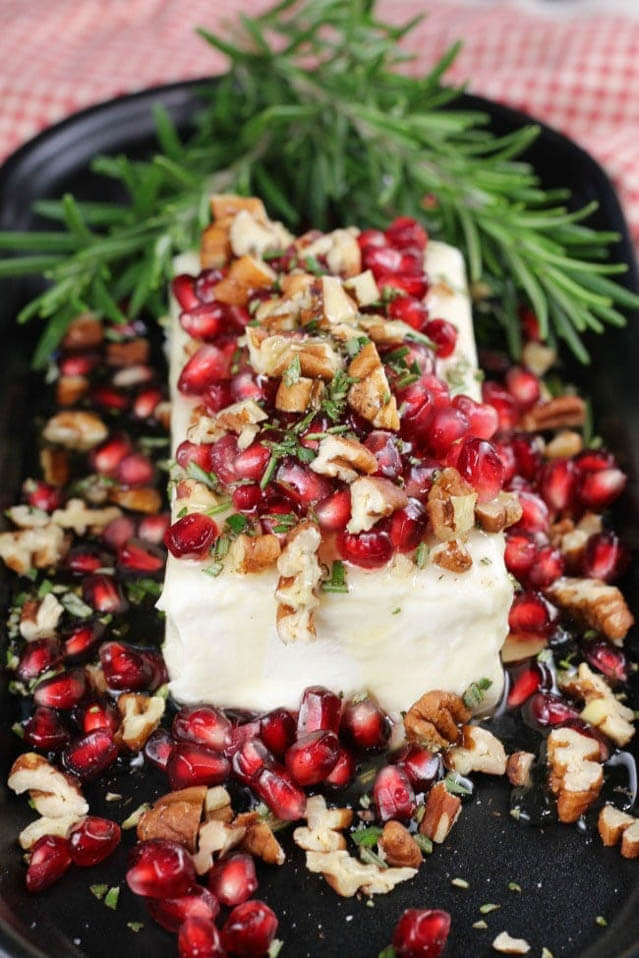 Pomegranate Pecan Party Appetizer. 101 New Years Food Ideas 