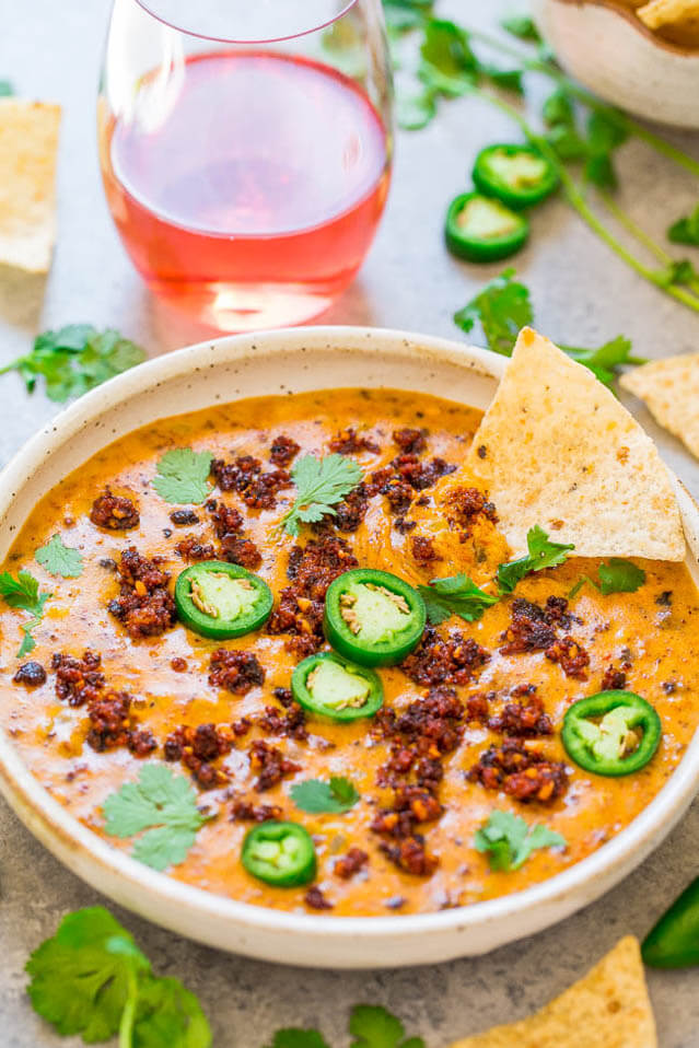 Spicy Chorizo Queso, 101 New Years food ideas 