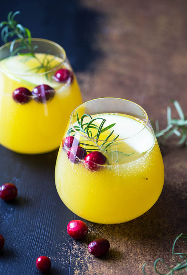 Champagne Sangria, 101 New Years Food Ideas 