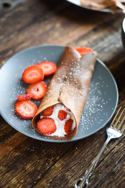 healthy chocolate crepes