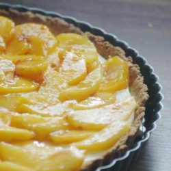 Sweet Mascarpone Peach Tart | The Adventure Bite