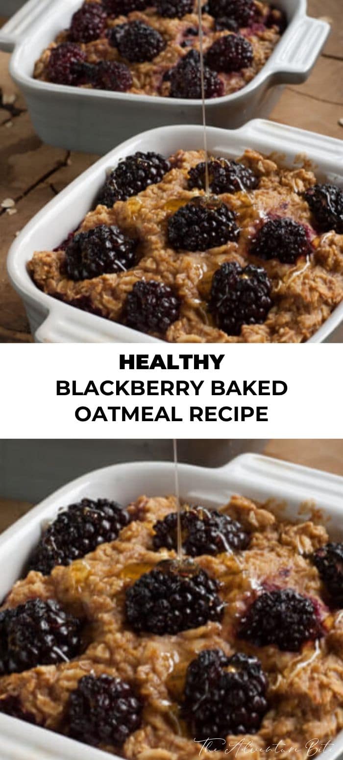 Healthy Blackberry Baked Oatmeal The Adventure Bite