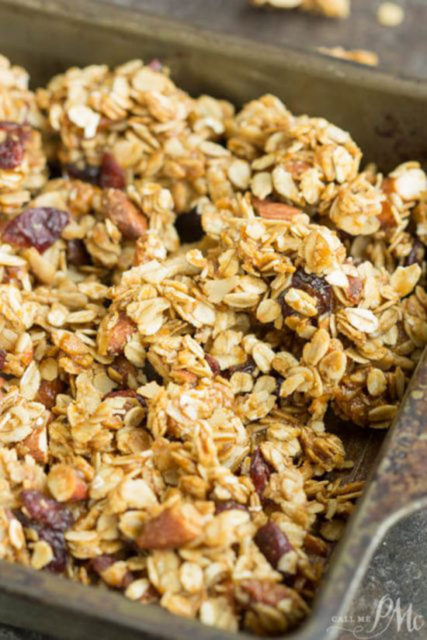 Dried Cherry Almond Granola Clusters