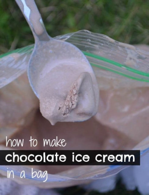 Make Chocolate Ice Cream in a Bag