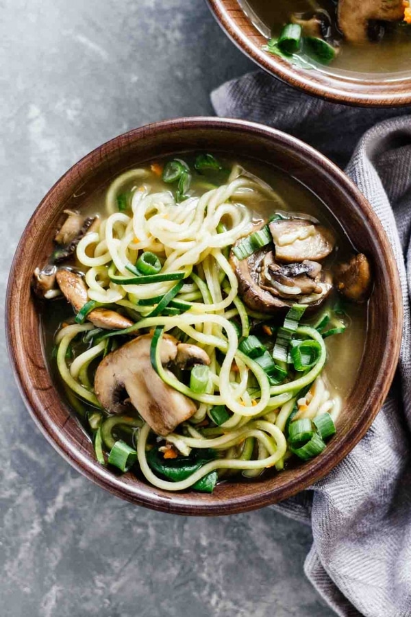 Vegan Ramen Soup with Zucchini Noodles, ramen soup recipes 