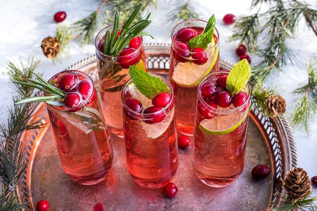 cranberry champagne cocktail 