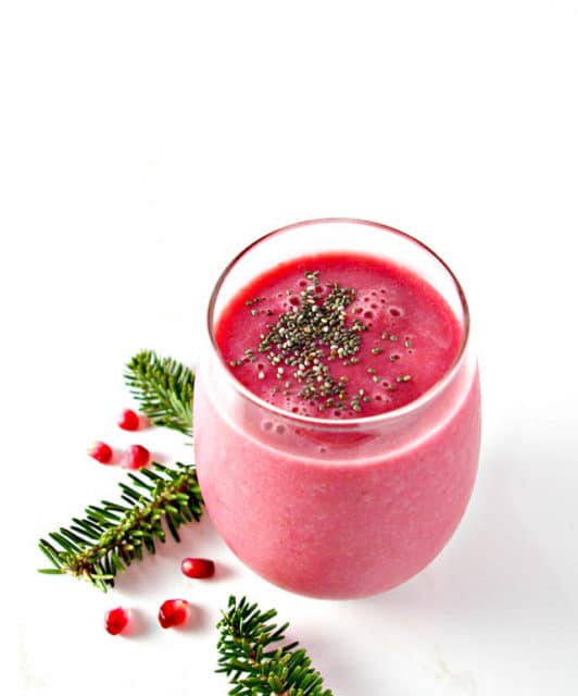 Dairy Free Strawberry Pomegranate Smoothie Recipe 