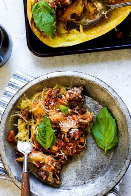 Baked Bolognese Spaghetti Squash Recipe