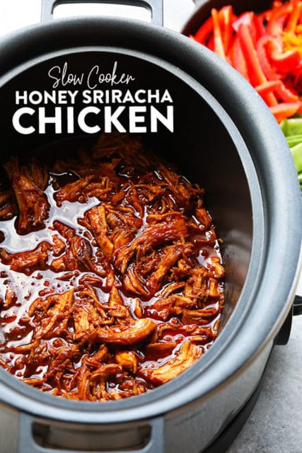 slow cooker honey sriracha chicken 