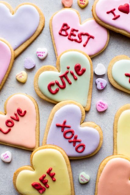 Valentine's Day Heart sugar cookies 