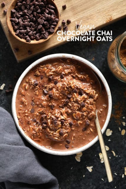 Chocolate Chai Vegan Overnight Oats