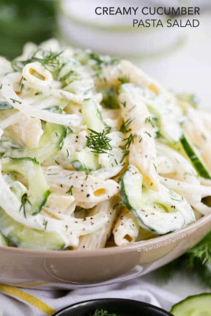 creamy cucumber pasta salad 