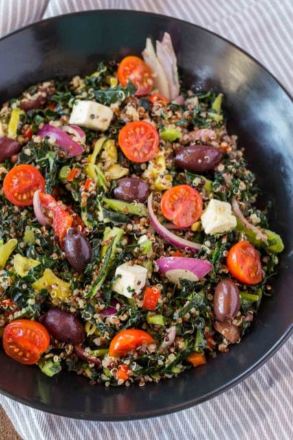 greek kale quinoa salad 