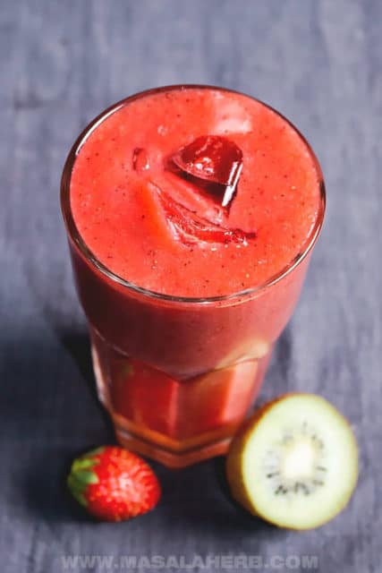 homemade strawberry kiwi juice