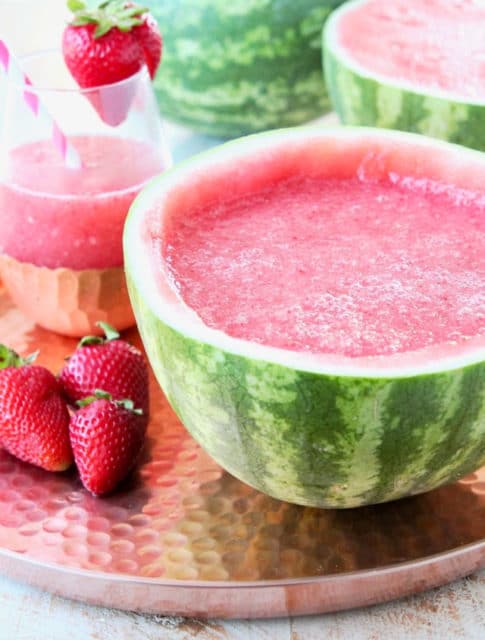 strawberry watermelon wine slushies