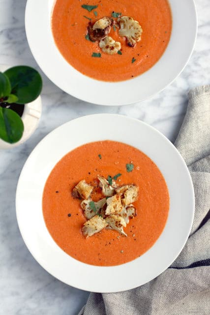 Roasted Bell Pepper and Cauliflower Soup Recipe