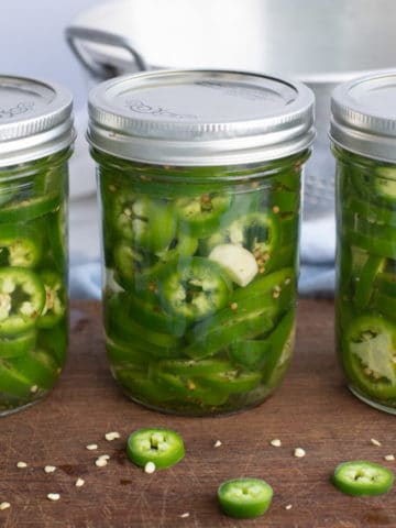pickled jalapenos in jar
