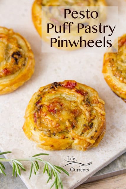 Pesto Puff Pastry Pinwheels