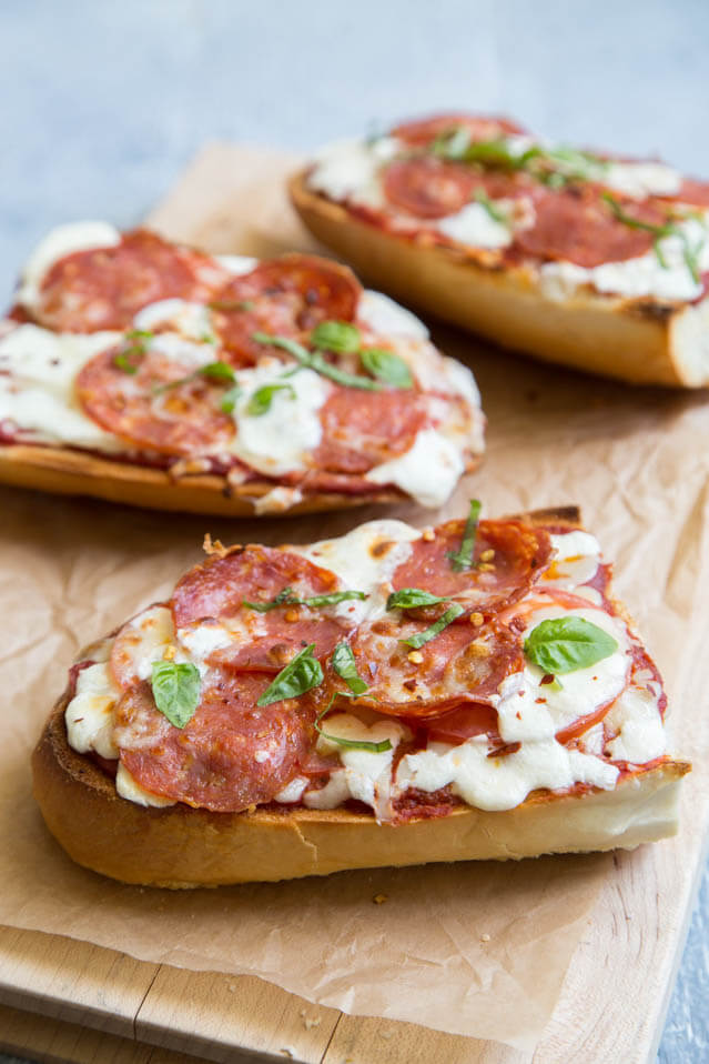 french bread pizza, finger food ideas 