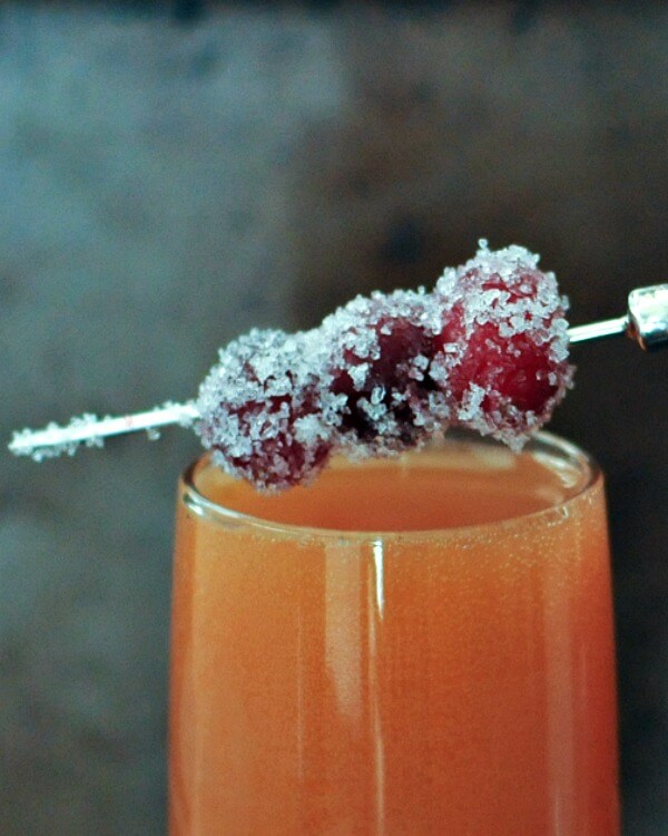 cranberry champagne cocktails