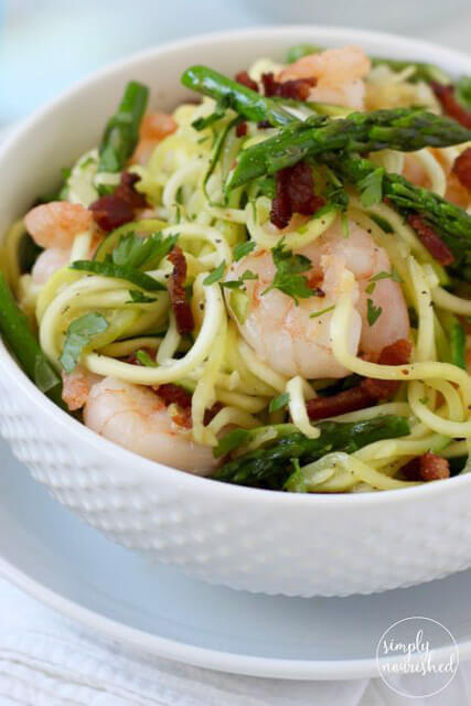 Zucchini-“Pasta”-Carbonara-with-Shrimp-e1462990804223