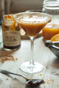Apple cider meets a shot of bourbon and they shake things up with apple butter, fresh orange & lime juice and spices.