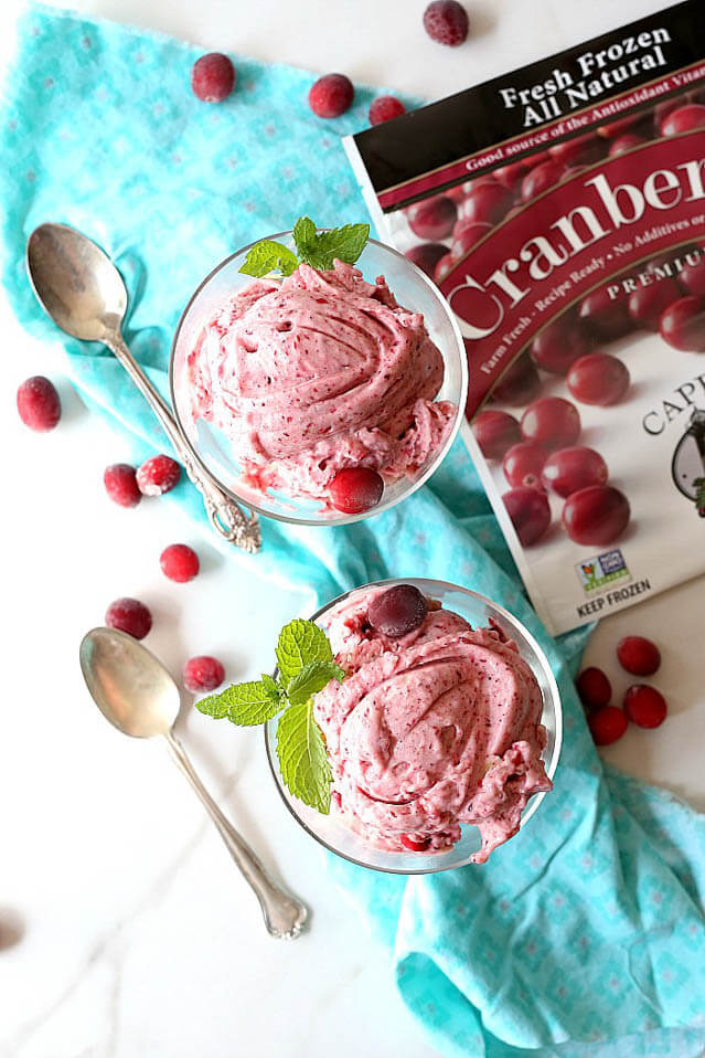 cranberry ice cream, cranberry recipe roundup 