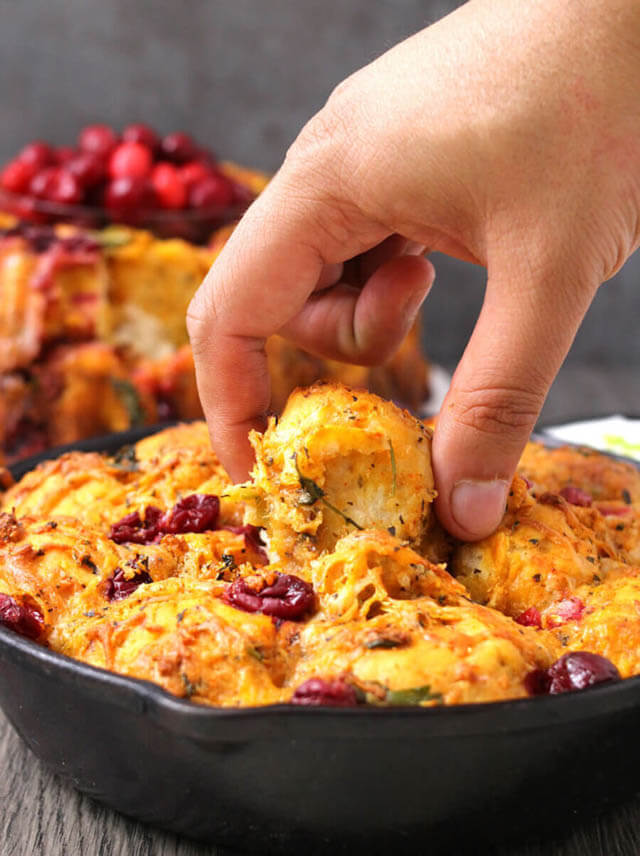savory cranberry pull apart bread, cranberry recipes roundup 