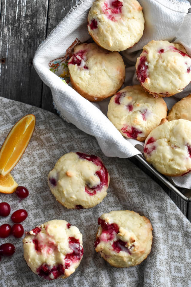 cranberry citrus muffin, cranberry recipes roundup 