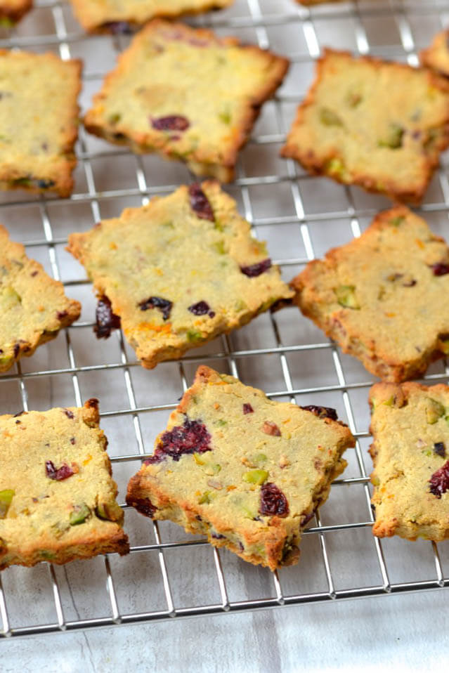 pistachio cranberry cookies, cranberry recipes roundup 