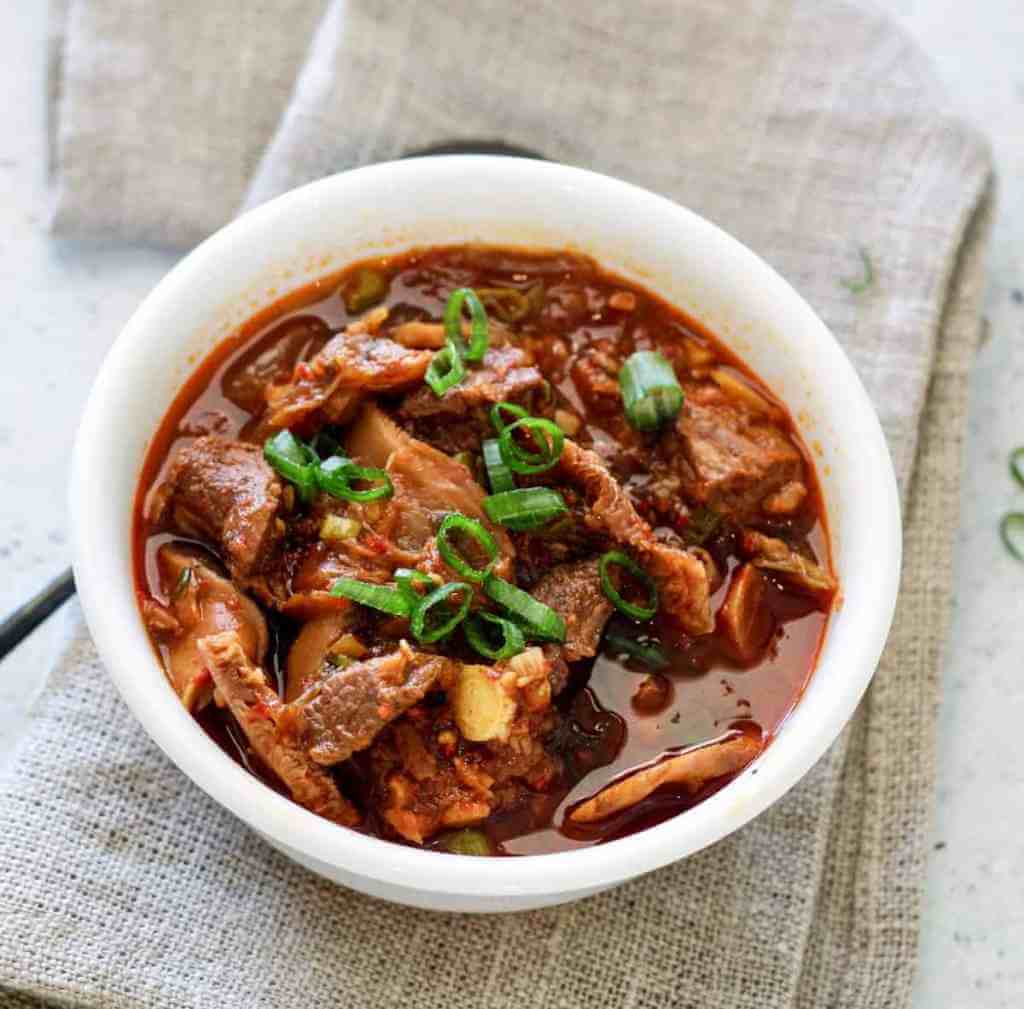 Instant Pot Kimchi Beef Stew, beef dinner recipes