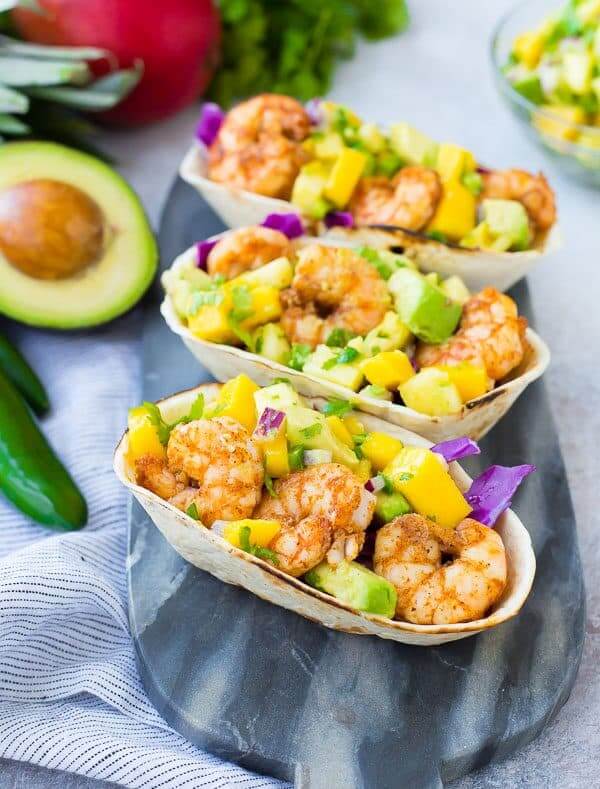 Shrimp Tacos with Avocados