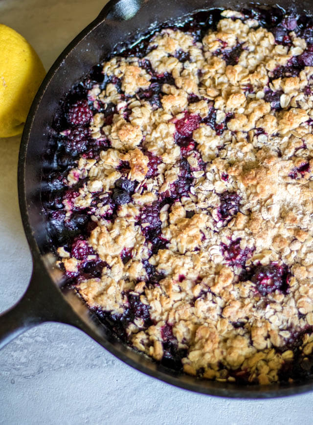 grilled mixed berry crisp 